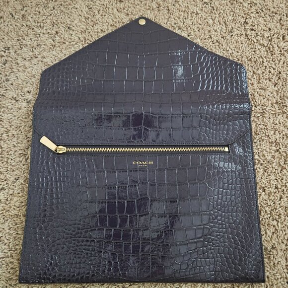 Coach Purple Snakeskin Clutch - Picture 2 of 3